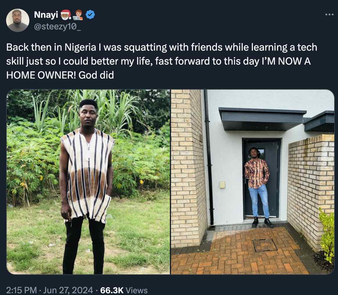 Man joyful following purchase of first home in UK, recounts struggle in Nigeria